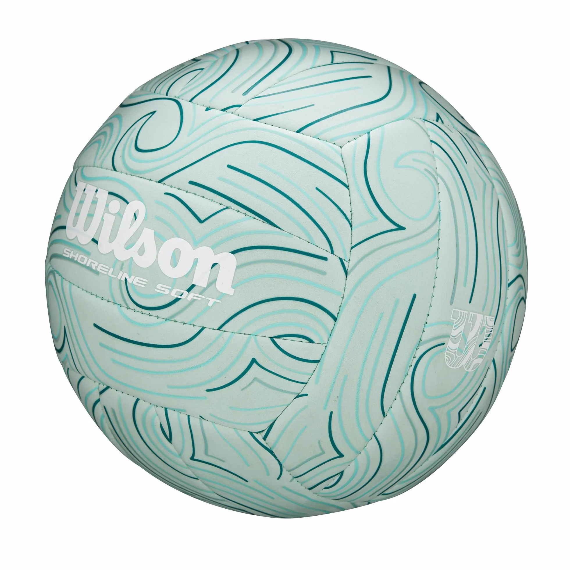 Wilson Balón de Voleibol Shoreline Soft Gen Verde, Tamaño Oficial, Azul Claro