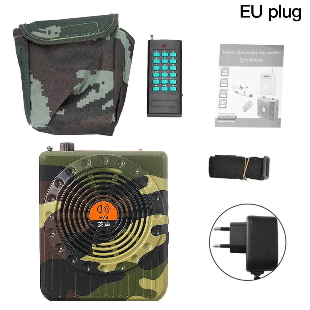Amplificador de Control Remoto Recargable para Caza al Aire Libre, Altavoz Llamada Señuelo Pequeño Universal
