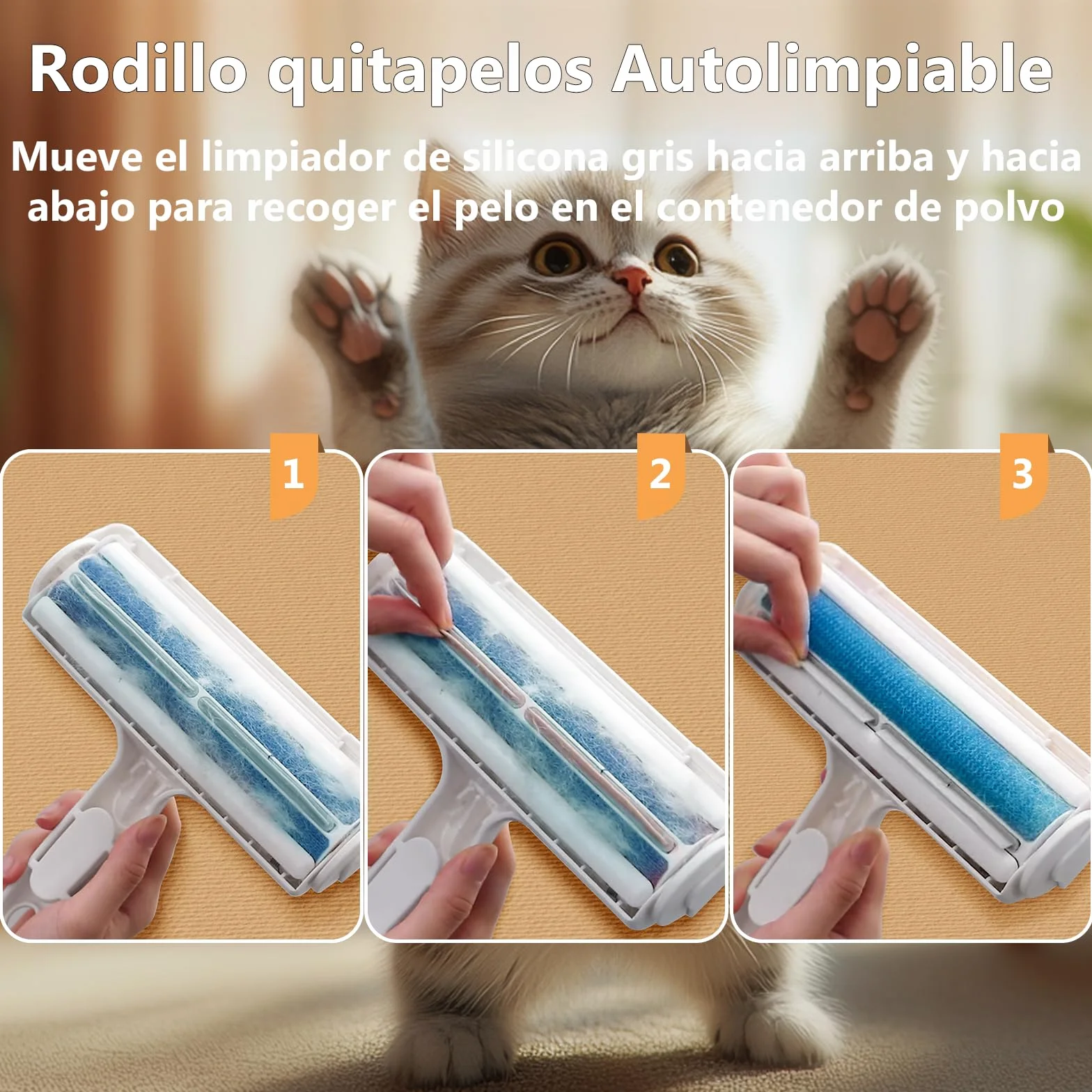 ACE2ACE Quitapelos Rodillos para Mascotas Reutilizable Cepillos Depilación para Alfombras Ropa y Sofá
