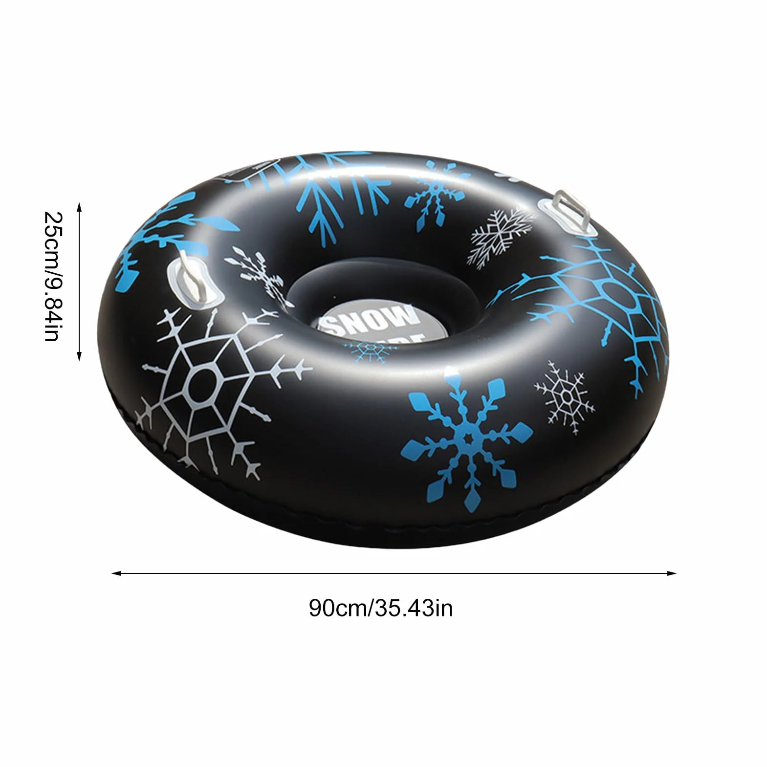 Trineo de nieve 90 cm PVC engrosado para deslizamiento invierno