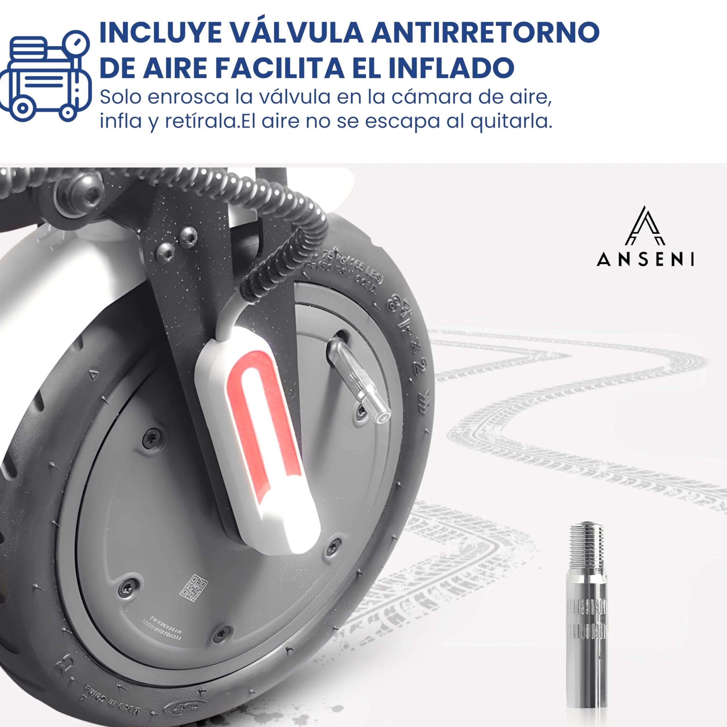 ANSENI Cubierta y Cámaras de Aire 8.5 Pulgadas Neumático 50/75-6.1 Ruedas Compatible Xiaomi M365 Pro2