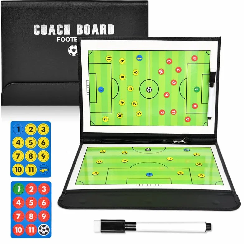 Flintronic Pizarra Táctica Fútbol Magnética Portátil Tablero Entrenamiento Entrenador con Imanes