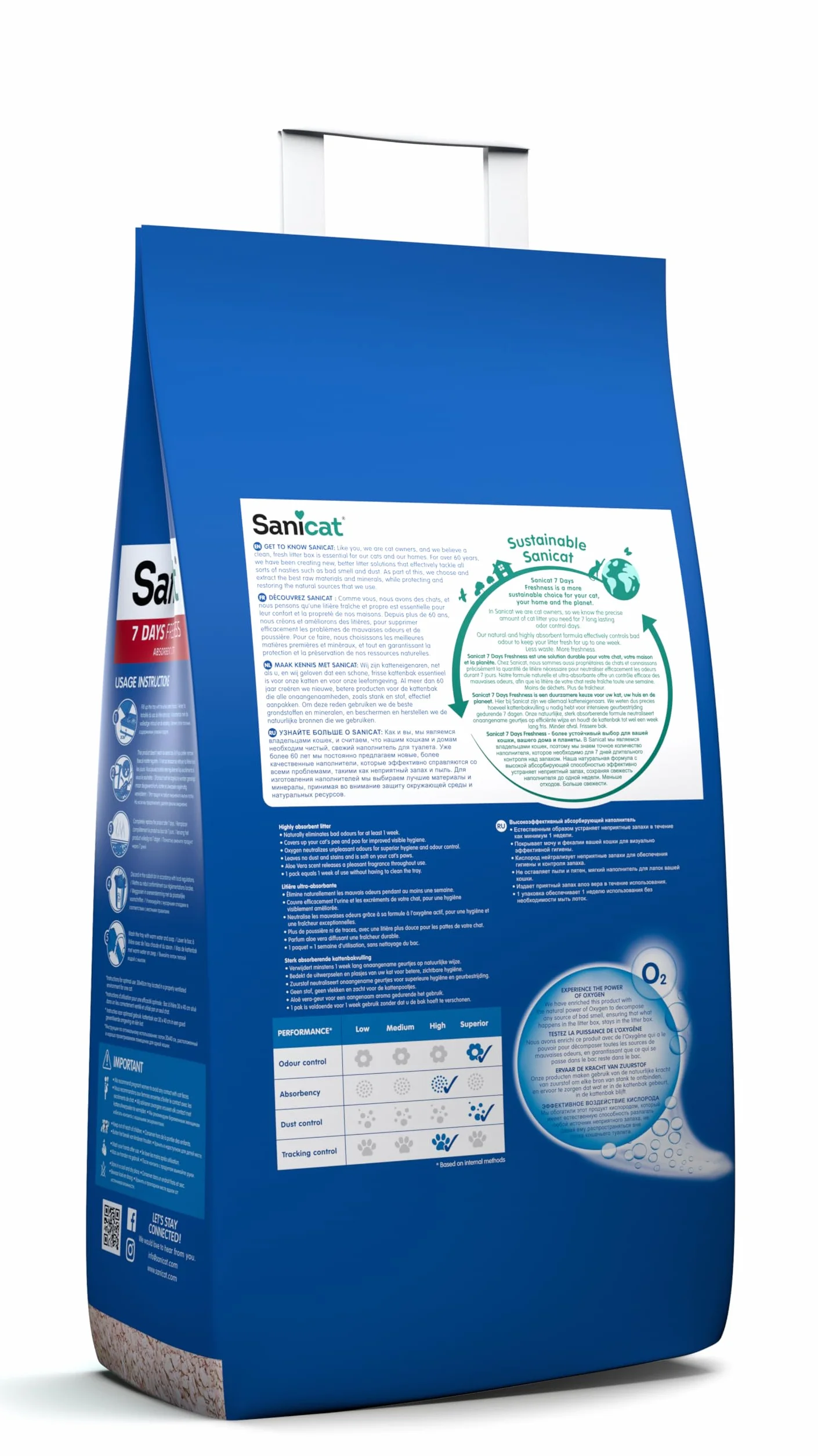 Sanicat - Arena para Gatos Classic con Aloe Vera | Controla el Olor Durante 7 días | Absorción rápida | Producto higiene de tu Mascota | 4L de Capacidad