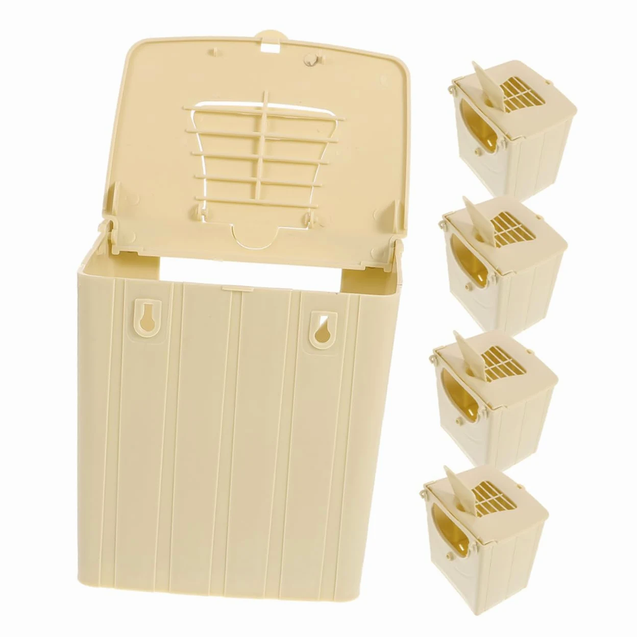 COLLBATH 2 Juegos de Cajas de Cría para Pájaros Elegantes Y para Periquitos de Plástico Resistente a La Intemperie con Salida para Nido 5 Unidades