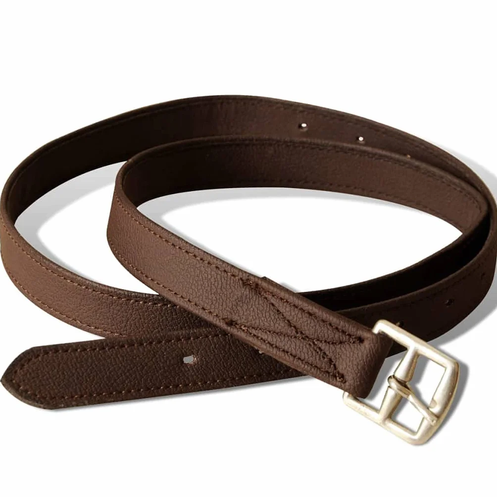 vidaXL Set Silla Montar a Caballo 17,5” 18 cm Marrón Cuero Equitación Hípica