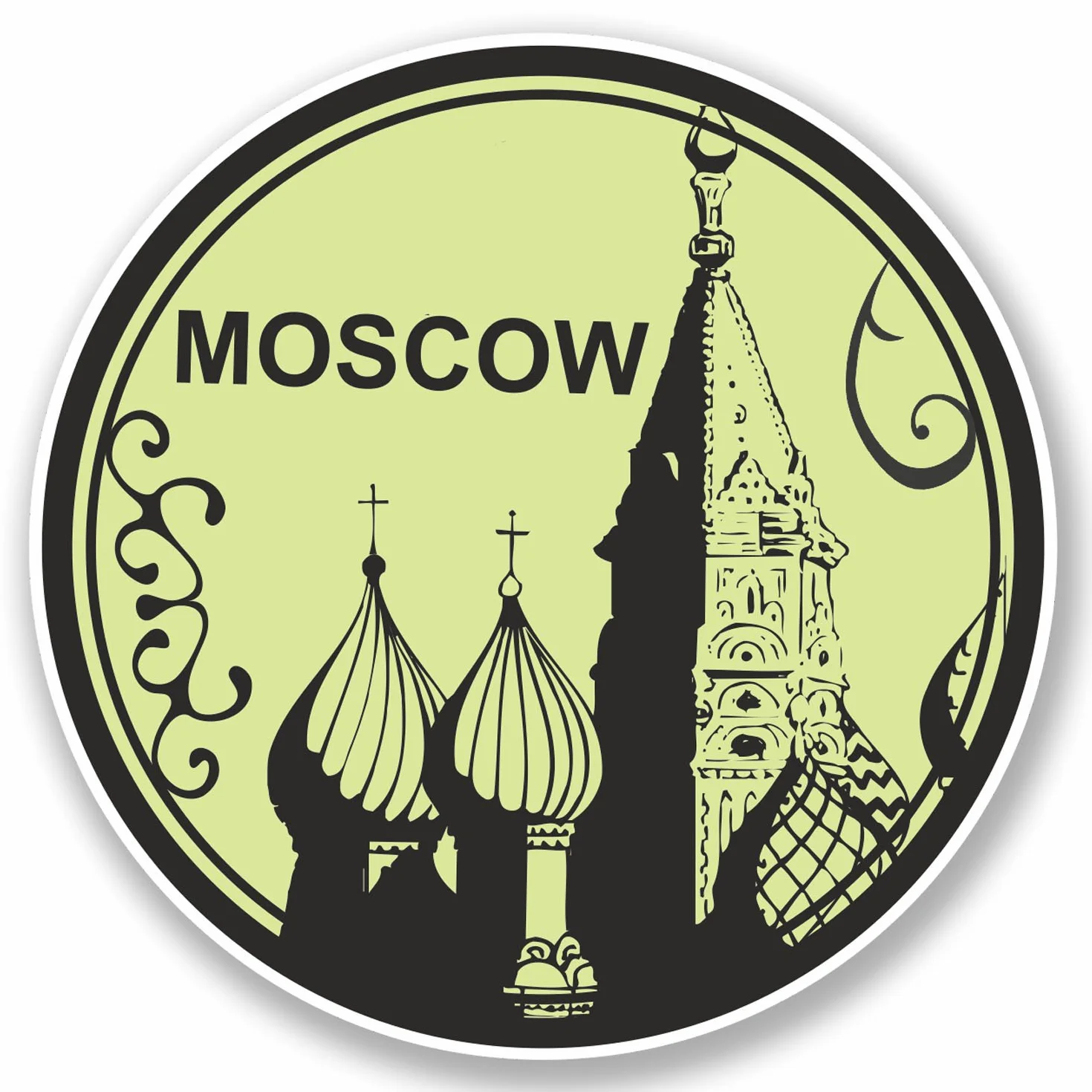 Pegatinas de vinilo de Moscú Rusia 10 cm x 10 cm
