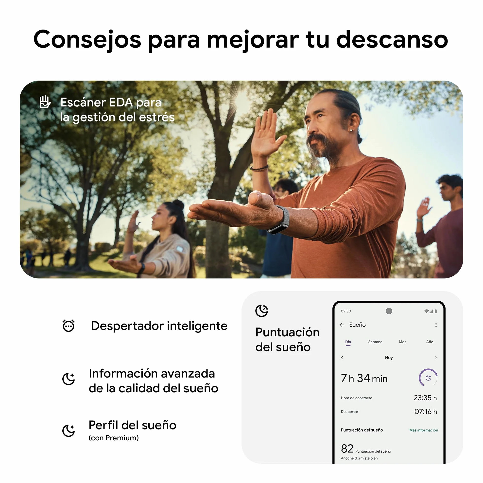 Google Fitbit Charge 6 Pulsera de actividad, 7 días de batería, Google Wallet y Maps, Obsidiana/Aluminio Negro
