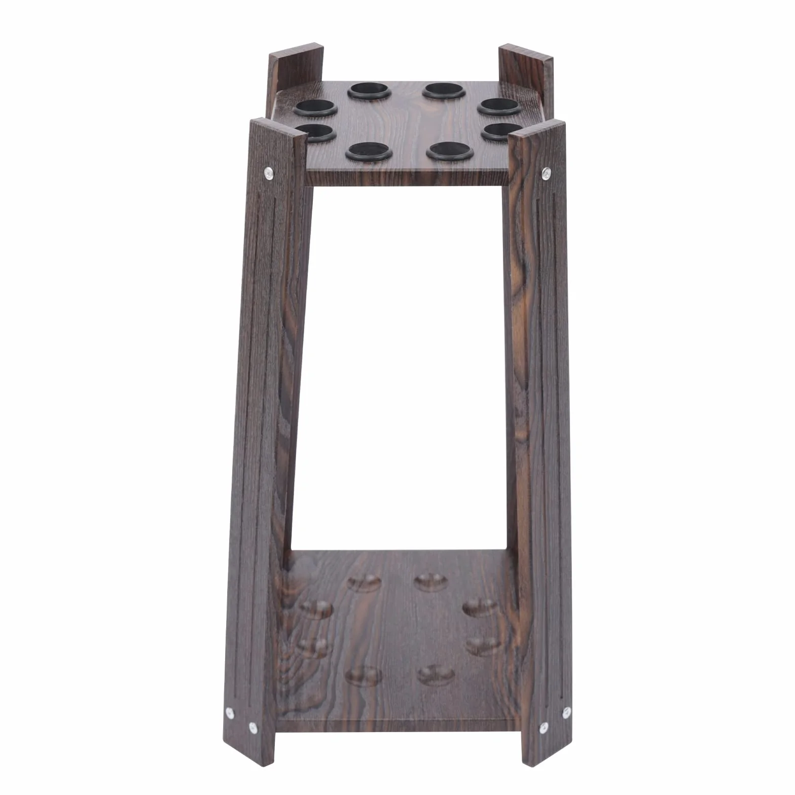 Soporte para taco de billar 8 agujeros, montaje en suelo, anillo de plástico, para palos de golf