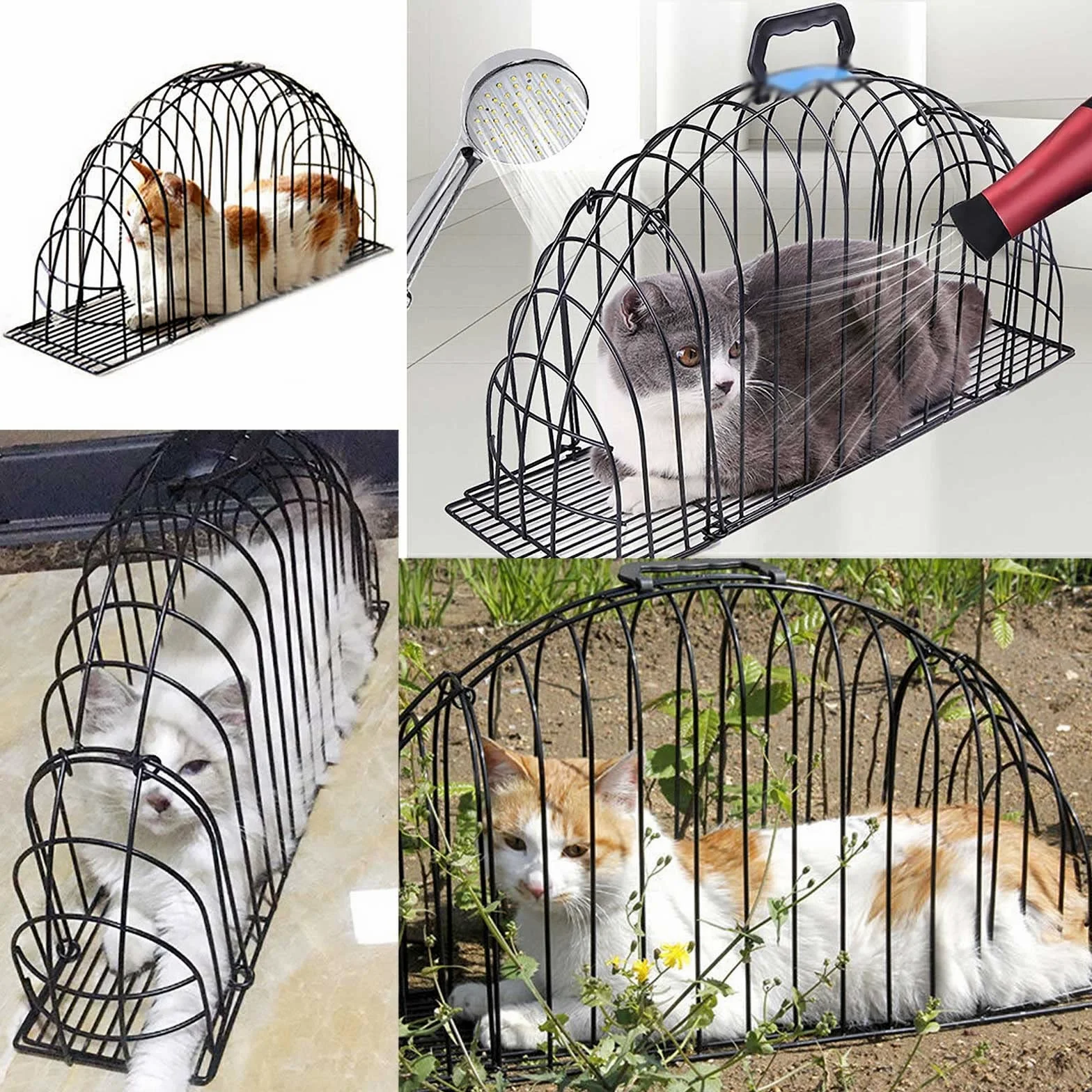 Jaula para Gatos, baño para Gatos, Bolsa de Aseo para Gatos, Ducha para Gatos, baño para Perros, cortauñas, mordedor y rascador, Accesorio de Aseo para Cachorros (tamaño: XL)