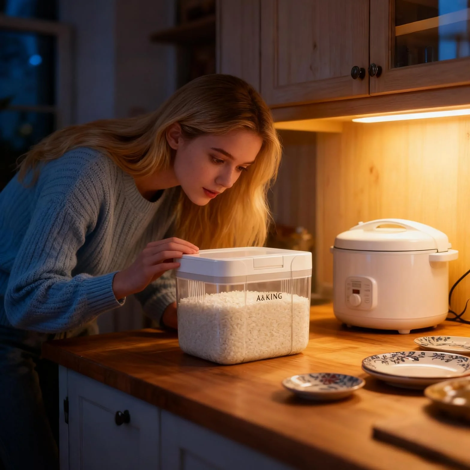 2,9 L Recipientes Herméticos para Alimentos, Caja de Almacenamiento Tapa a Presión con Cuchara Medidora en PET de Grado Alimenticio,Dosificador Detergente Lavadora