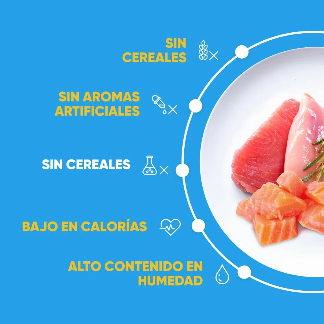 INABA Churu Hairball Control, Snack Cremoso para Gatos contra Las Bolas de Pelo, con Atún, Pollo y Salmón, Puré Suave con Fibra Añadida, Rico en Omega 3 y 6, Alto Contenido en Humedad, 40 Tubos x 14g