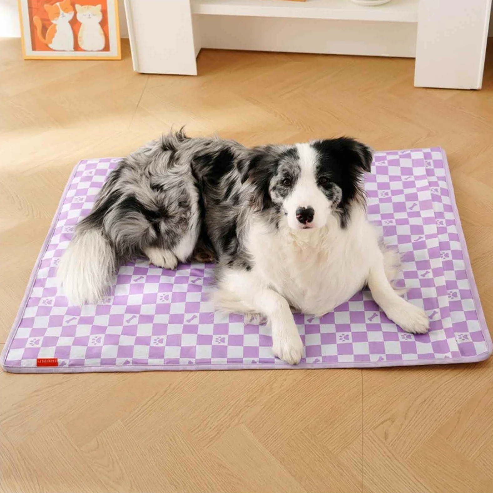 Manta Fria para Perros, Manta Refrescante Gatos, Almohadilla De Gel Autofresca, Cama Perro Verano, Muy Adecuada para Veranos Calurosos,Verde,L