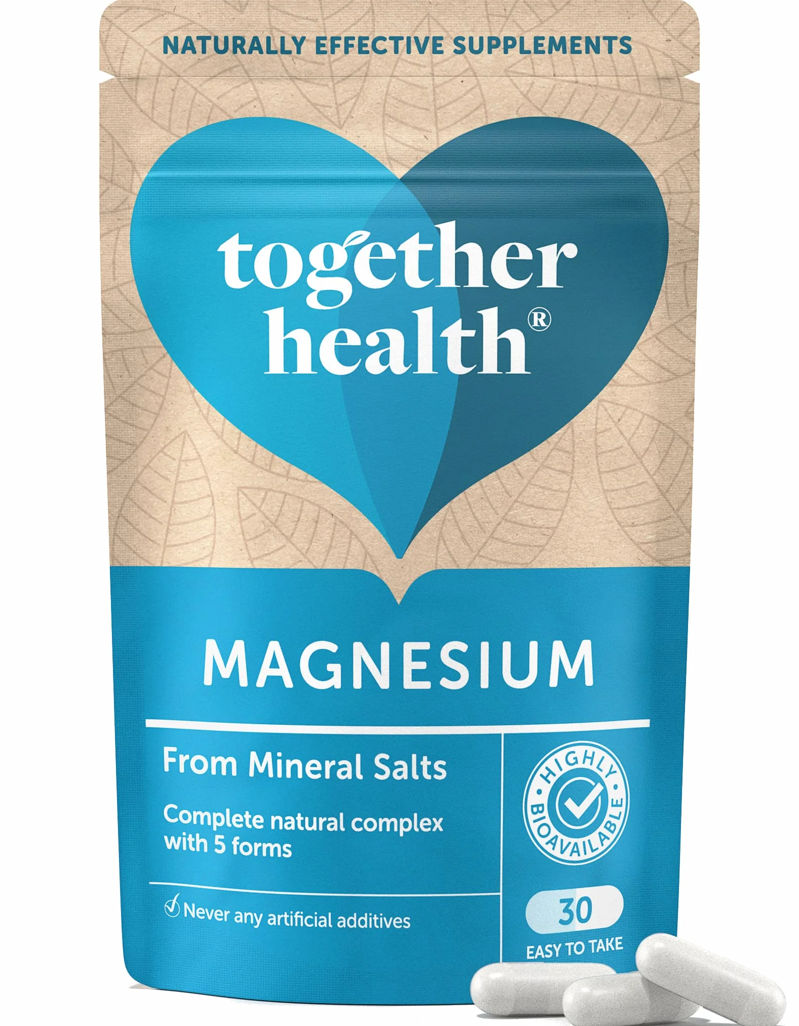 Together Health Magnesio Marino 5 Formas Naturales Magnesio 30 Cápsulas