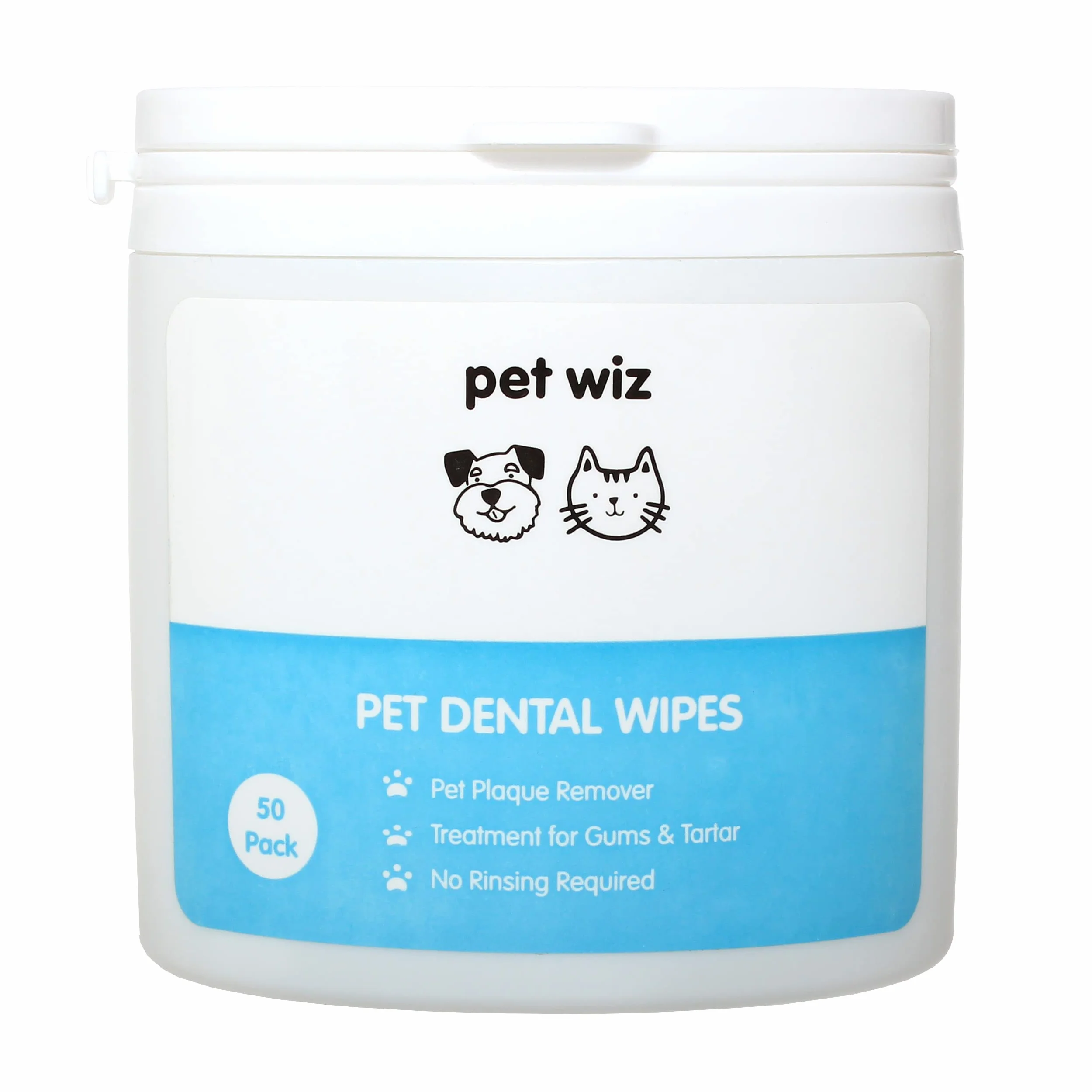 Toallitas dentales para Dedos con Aceite de Menta Verde para Perros y Gatos. Elimina la Placa y el sarro, cuida Las encías y no Requiere Enjuague.