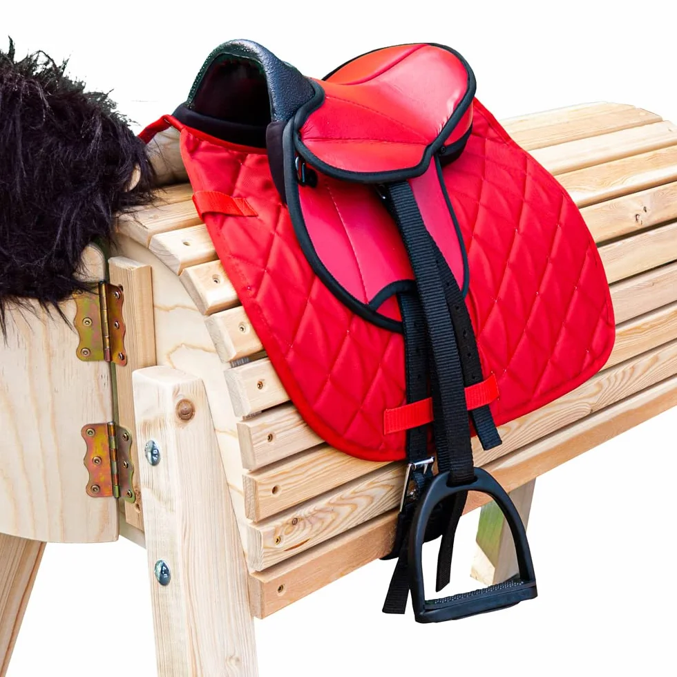 German Riding «My Little Pony» Set de silla de montar para Shetland, Rojo, 30.5 cm