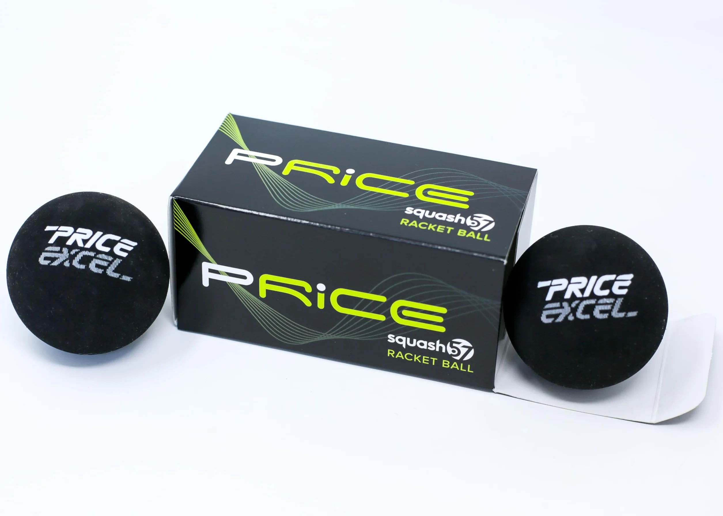 Price's Excel Black Squash 57 Pelotas de raqueta