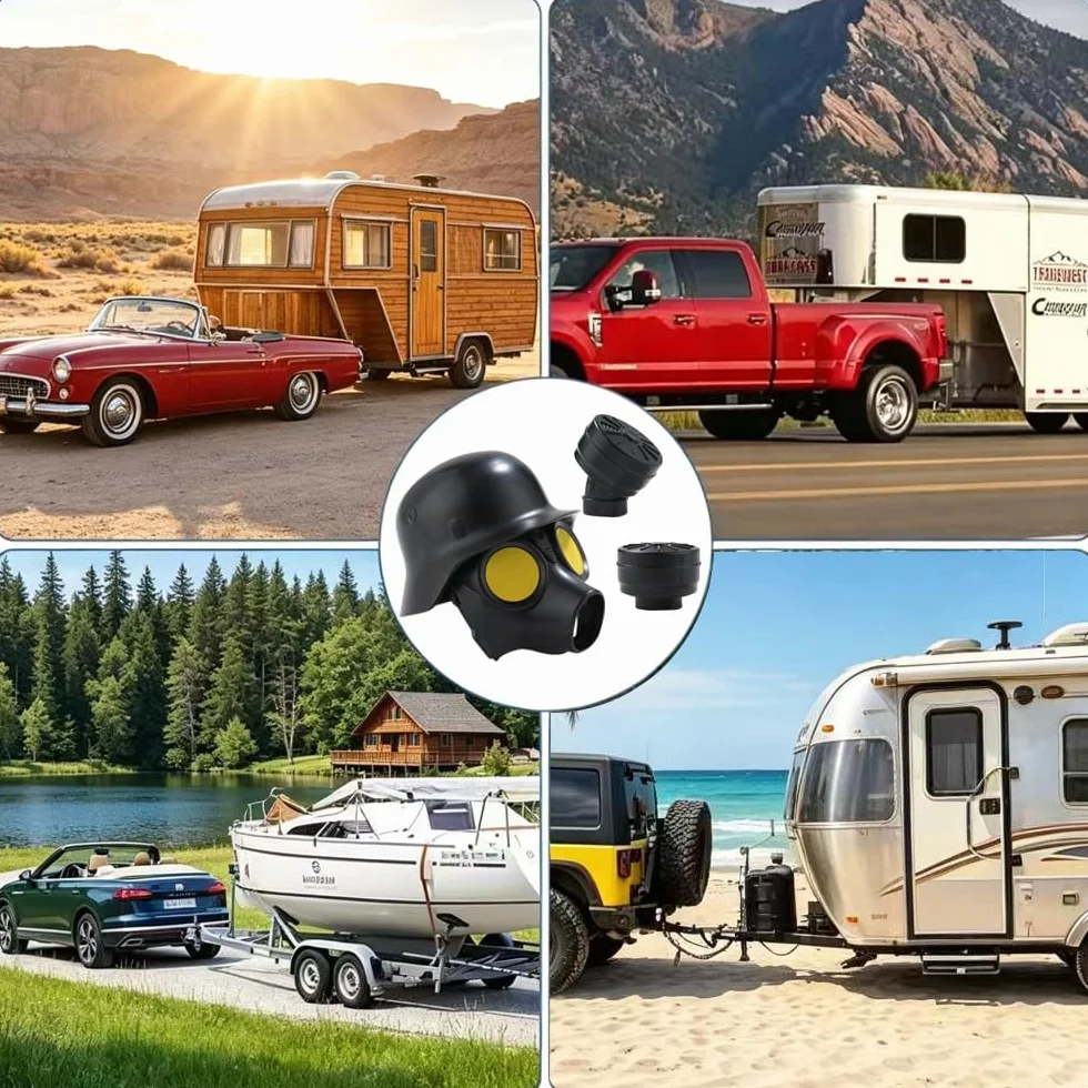 Cubierta de Bola de Remolque Antipolvo Impermeable Protector Bola para Coche Autocaravana Amarillo