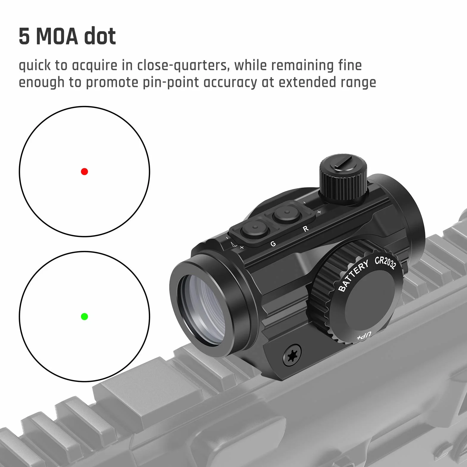 Feyachi RDS-36 Mira de Punto Rojo Airsoft Punto Rojo y Verde