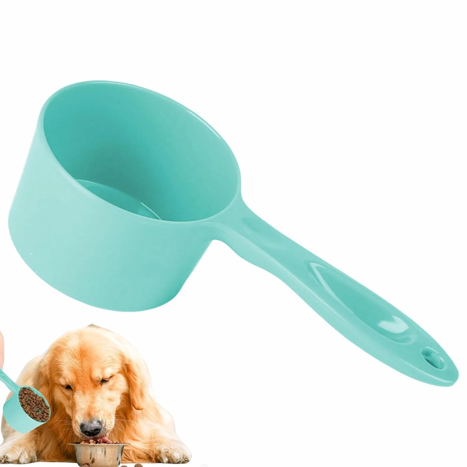 Cuchara medidora de comida para perros – Cuchara de melamina de 100 g de capacidad para cachorros | Cuchara de alimentación para mascotas con agarre cómodo, pala de control de porciones para