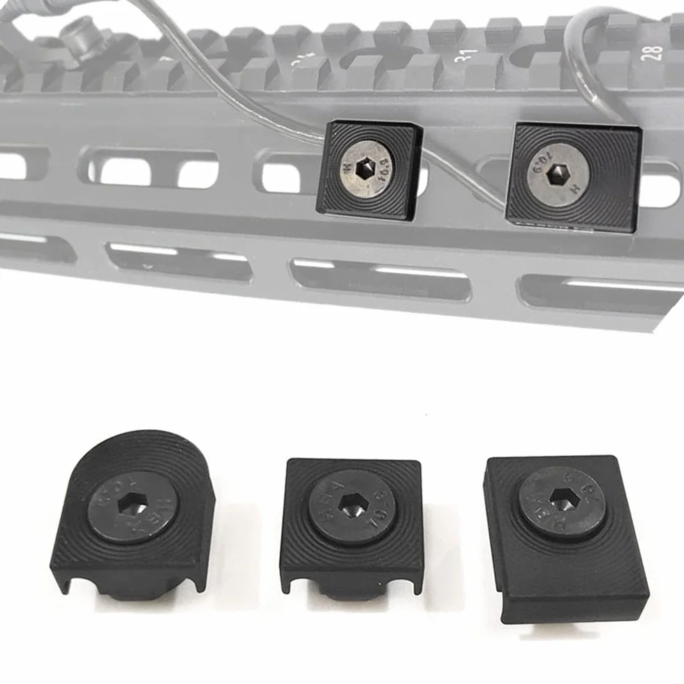 Mlok compatible Metal Rail cubierta cable clip sistema de gestión modular linterna cola Picatinny carril cubierta Caza Accesorios