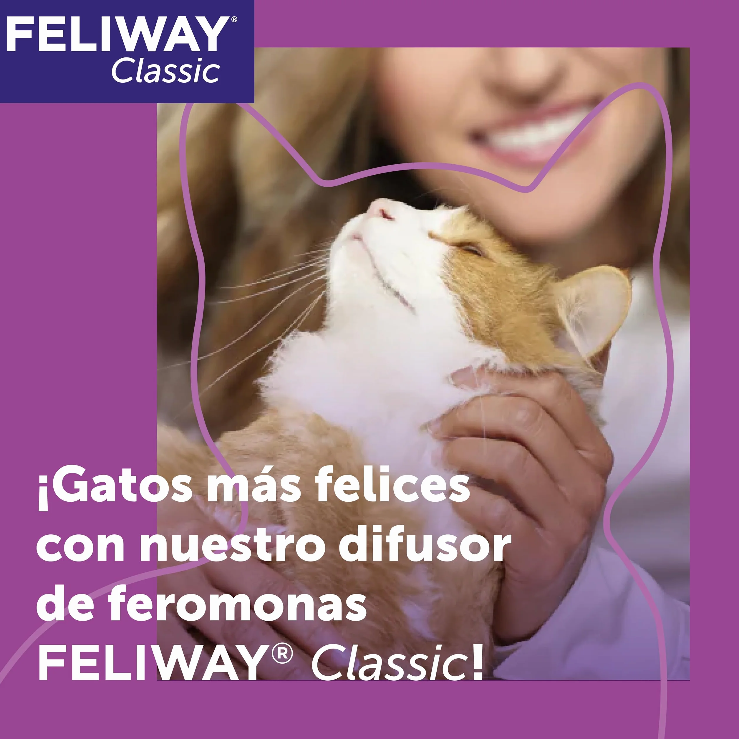 FELIWAY Classic - Difusor + Recambio de feromonas calmantes para gatos (30 días, 48 ​​ml) - Ayuda a reducir los signos más comunes de estrés. Recomendado por veterinarios. Tranquilidad y bienestar.