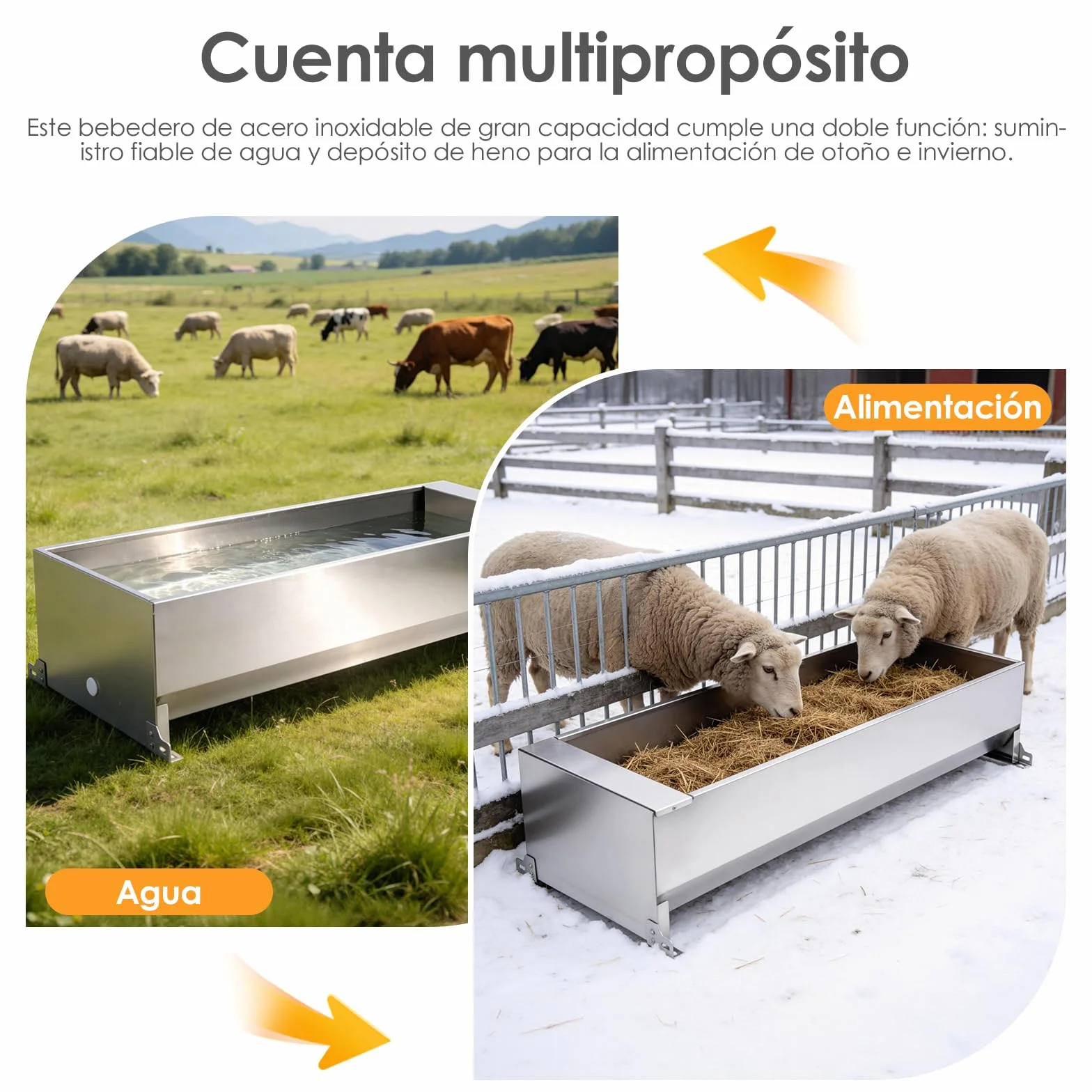 50 litros Bebedero con Válvula Flotante 1/2 Pulgada, Bebedero Automático con Kit de Conexión, Bebedero Flotante con Soportes, Bebedero para Caballos, Cabras, Ganado, Ovejas, Perros