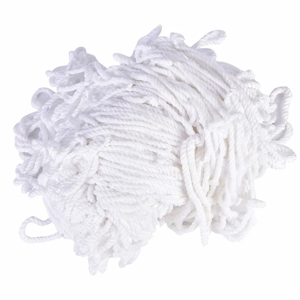 Keenso Red de Portería de Fútbol 3x2m Fibra de Cuerda de Algodón Blanca