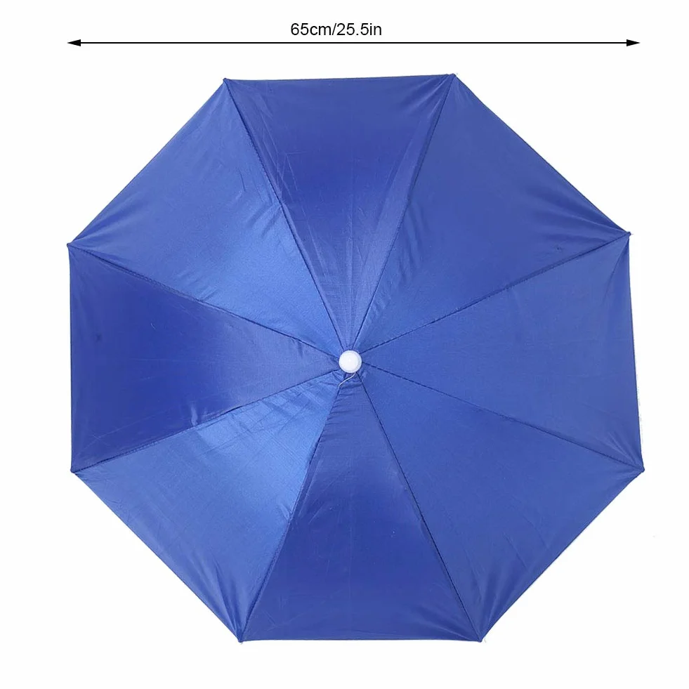 Nikou Paraguas de pesca 65 cm plegable sombrero montado camuflaje azul real