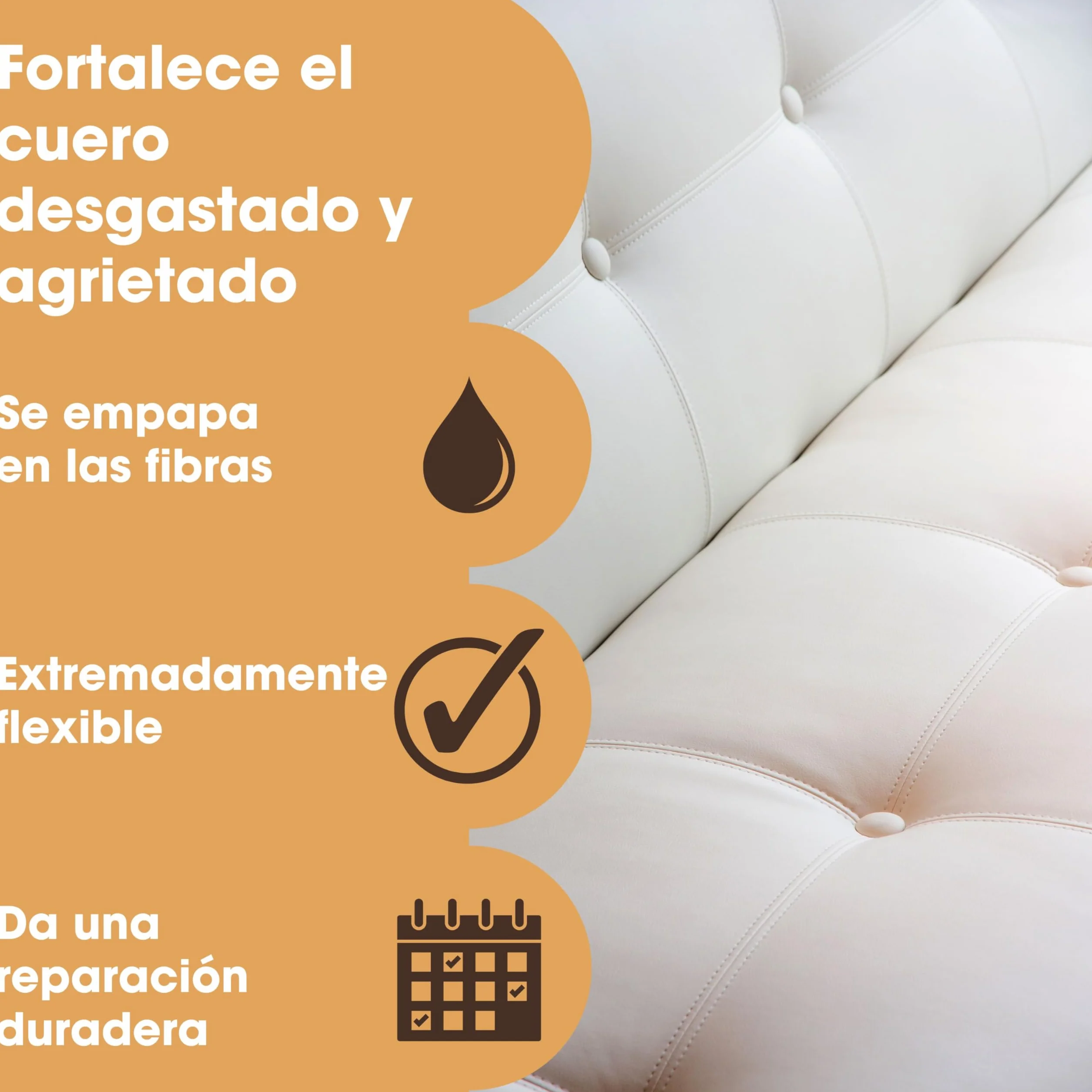Furniture Clinic Carpeta de cuero, un relleno líquido que se puede utilizar para fortalecer el cuero desgastado o agrietado (250 ml)