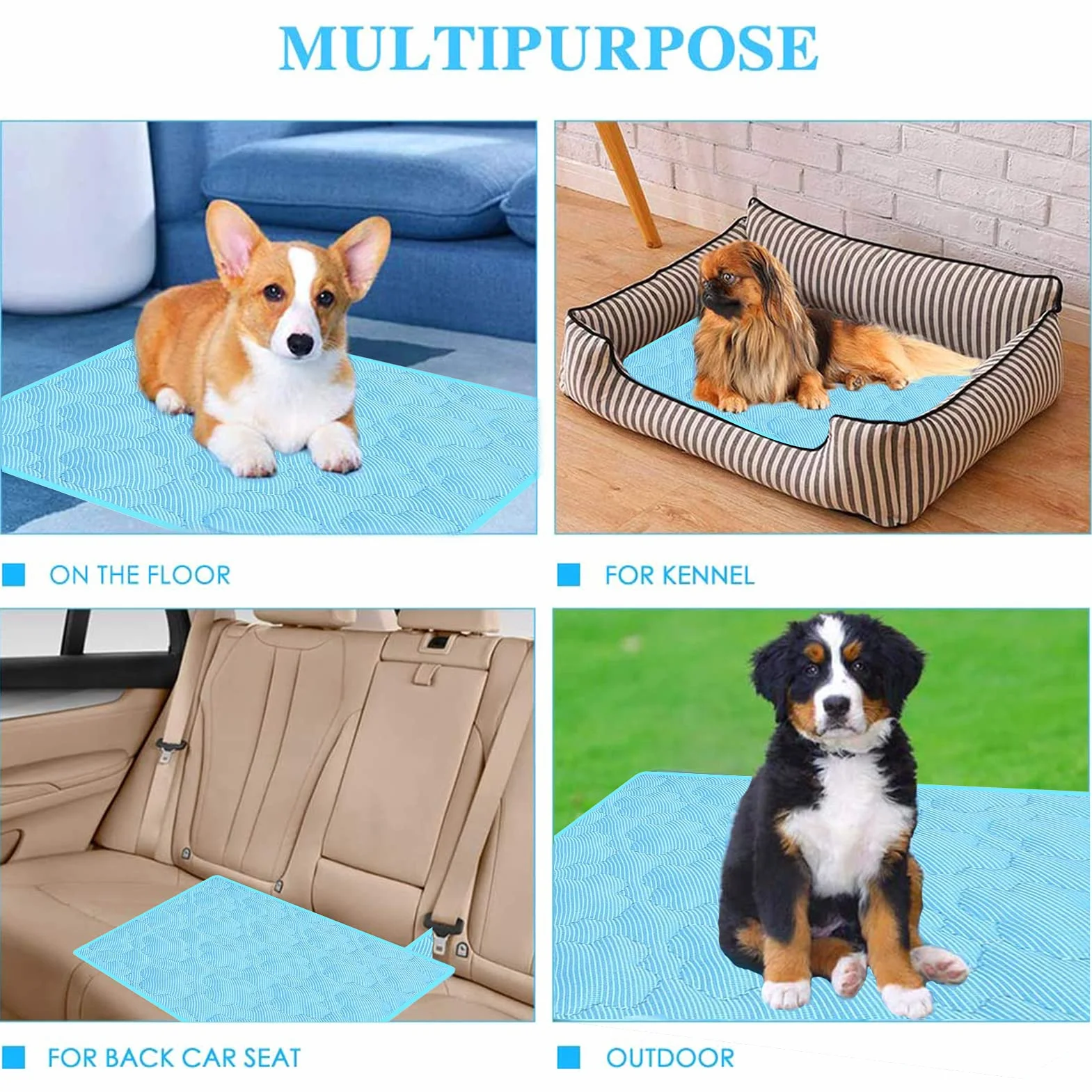 Alfombra Refrescante para Perro,100*70cm Colchon Mascotas para Verano,Enfriamiento para Camas de Mascotas,Plegable,Impermeable y Resistente a la Rotura,Mantener a Las Mascotas Frescas en Verano(XL)