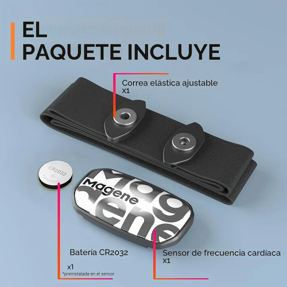 Magene H603 Monitor de frecuencia cardíaca Correa para el Pecho IP67 Impermeable Bluetooth 4.2 Ant+