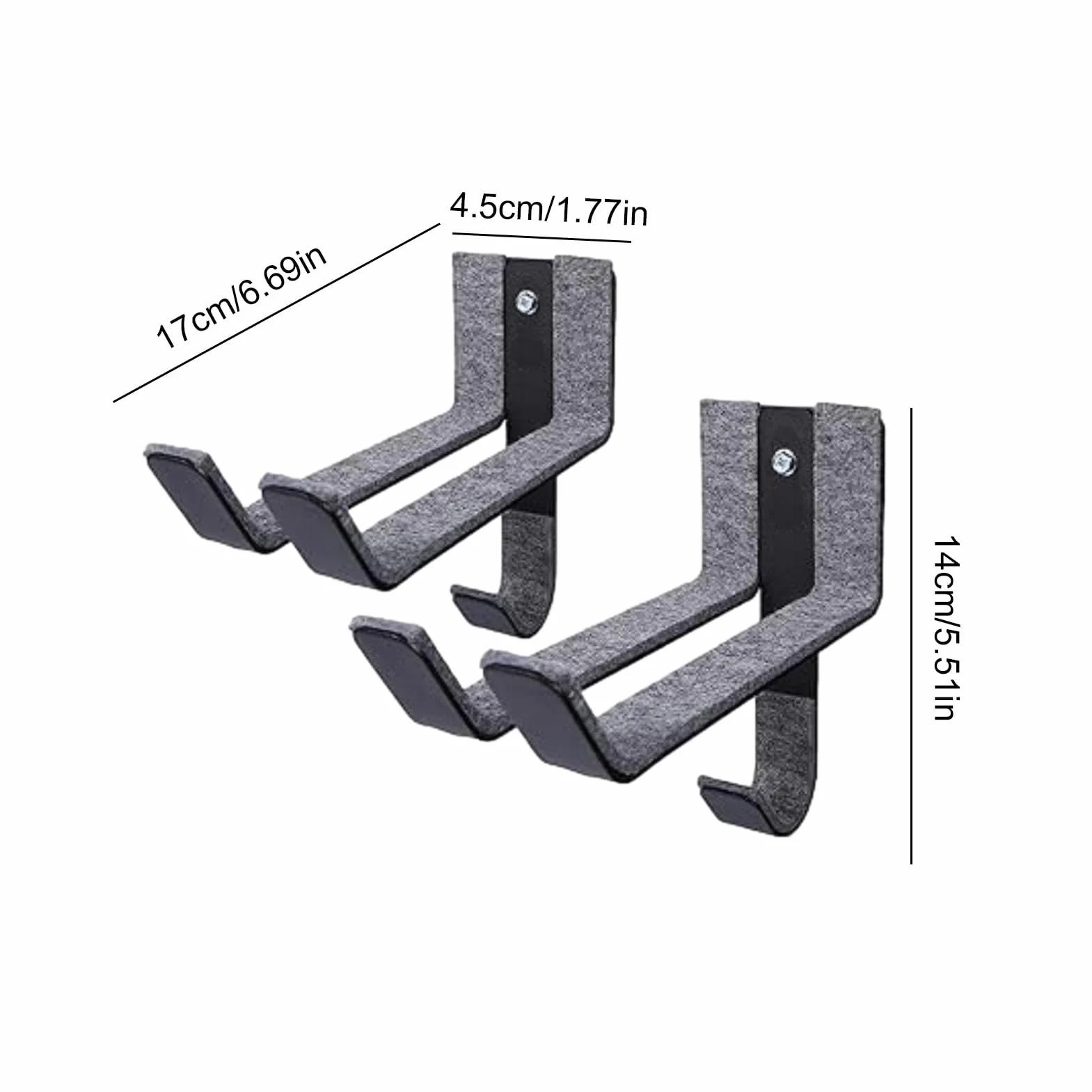 Colgador para Tabla de Surf Soporte de Pared Recubierto de Fieltro