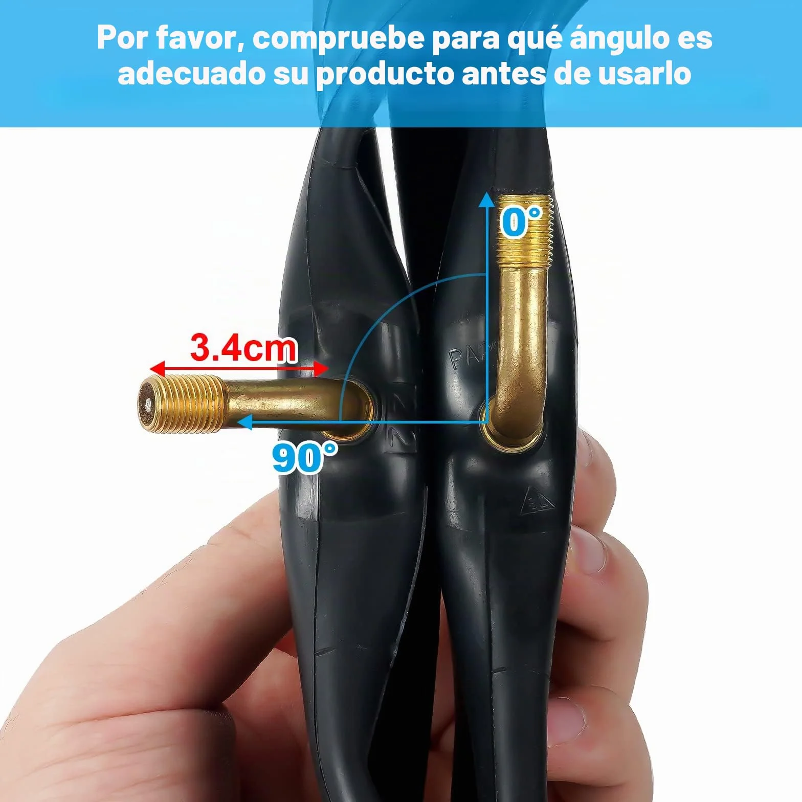 Ainiv Cámaras de Aire Reforzada 10 Pulgadas 2Pcs Neumáticos Interiores 10x2.125 Válvula 0° para Scooter Eléctrico