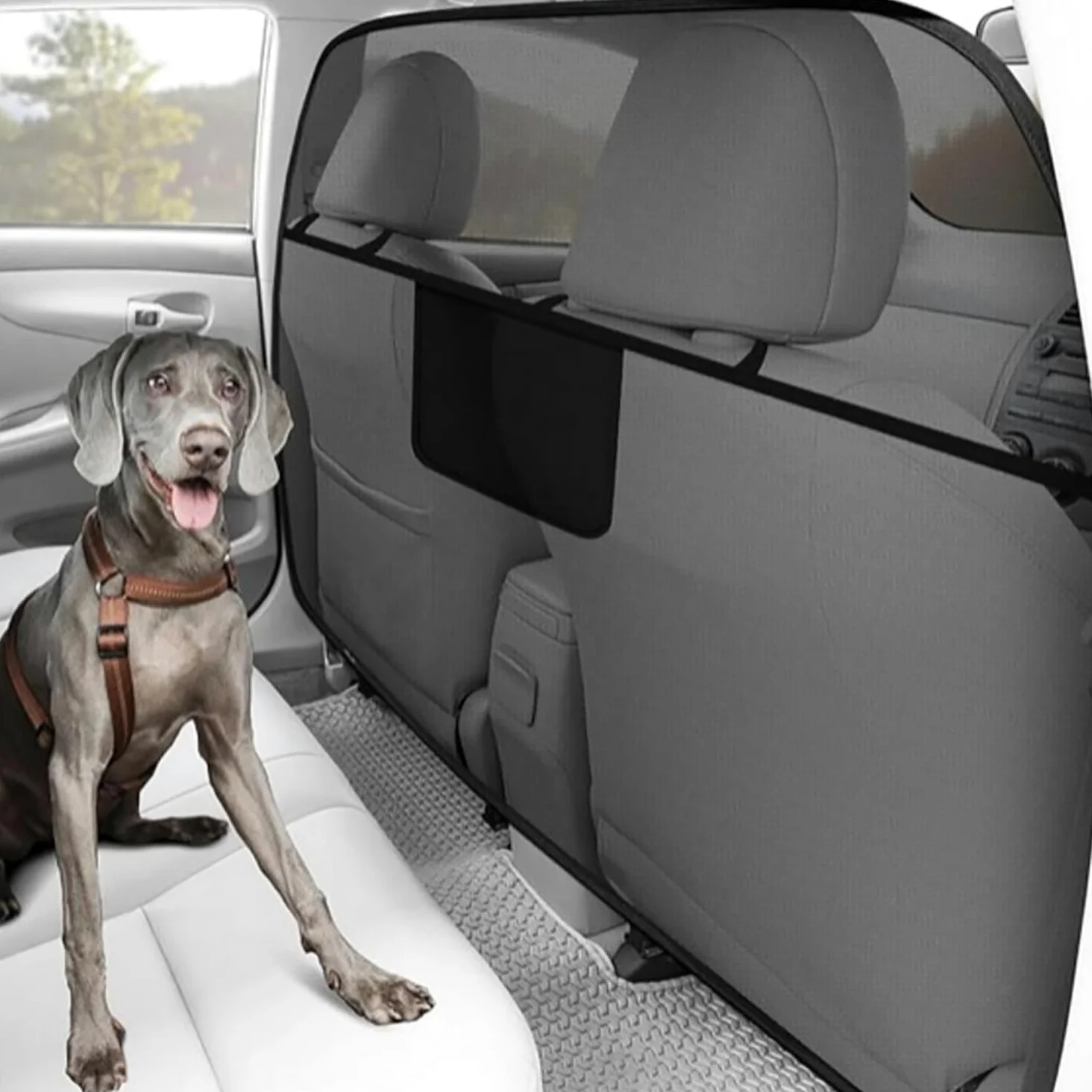 Red Coche para Perros para KIA Seltos | Barrera para Mascotas Coche Ajuste Red para Perros Coche Barandilla Multifuncional Perro Maletero