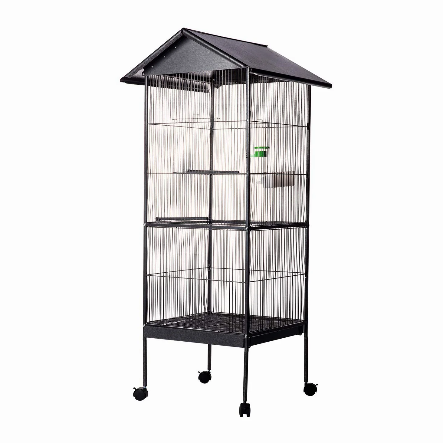 AQPET Pajarera Completa para Aves Canarios, con Techo, 162 x 52 x 52 cm
