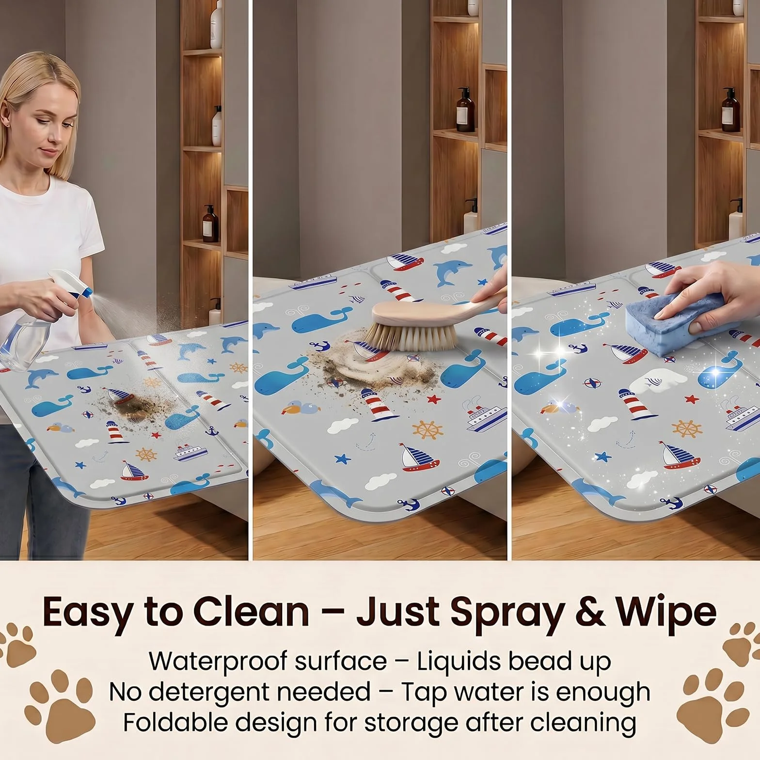 Alfombra Refrescante para Perro Gato,Mascotas Alfombrilla Autoenfriante,Camas refrescante para Mascotas,Prueba de Arañazos/Impermeable/Antideslizante,para en Verano,50x60cm, L, Gris