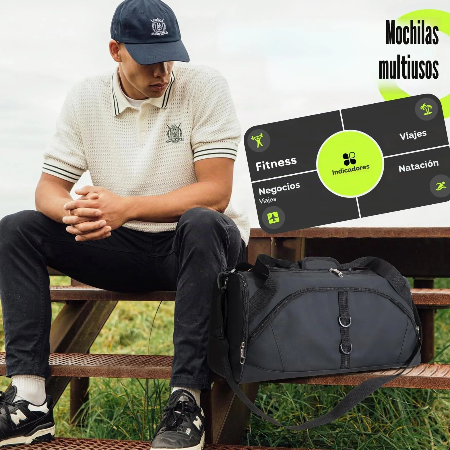 Bolsa de Deporte Gimnasio Viaje con Compartimento