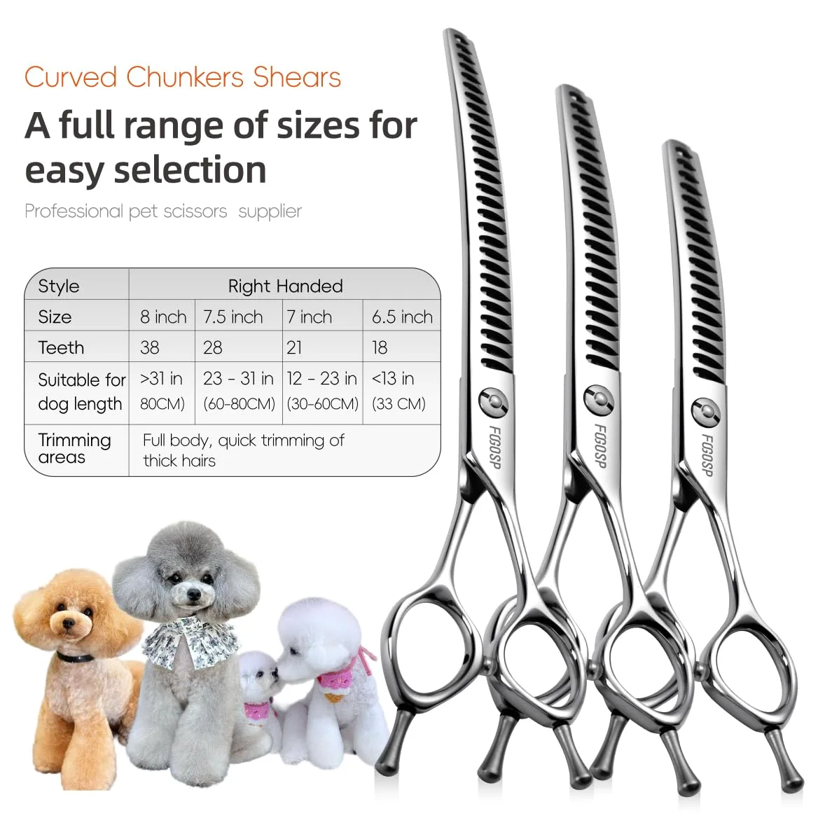 Tijeras de mezcla de adelgazamiento para perros y mascotas, ergonómicas para peluquería de mascotas, kit de texturizado para recortar gatos con mango compensado (7.25 pulgadas, mezcla)