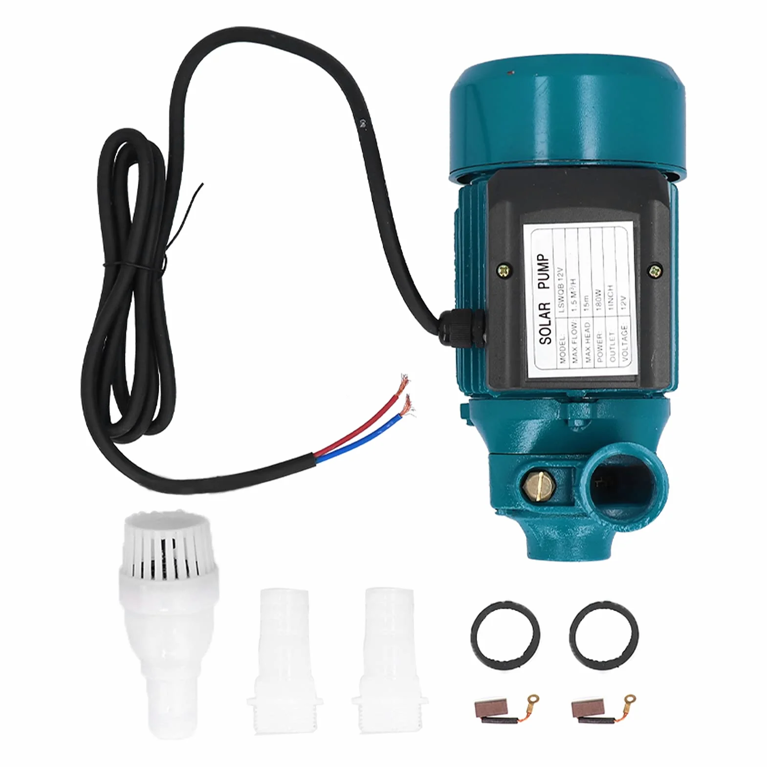 Bomba de agua, LSWQB-12V 180W DC12V 1.5m³ / H Motor impulsor unipolar Herramienta de riego de succión única horizontal, para suministro de agua presurizada en el hogar