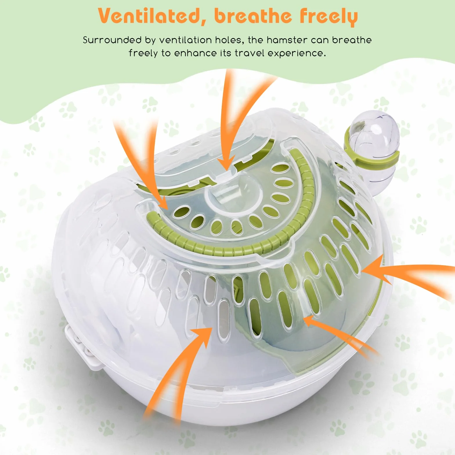 Nobleza - Jaula para Transportar Animales Pequeños, Jaulas Portadores de Hámster Portátiles, Transporte Contenedor para Conejos, Trasportín Rejillas de ventilación, Cómoda asa (L27*W20.5*H17CM)