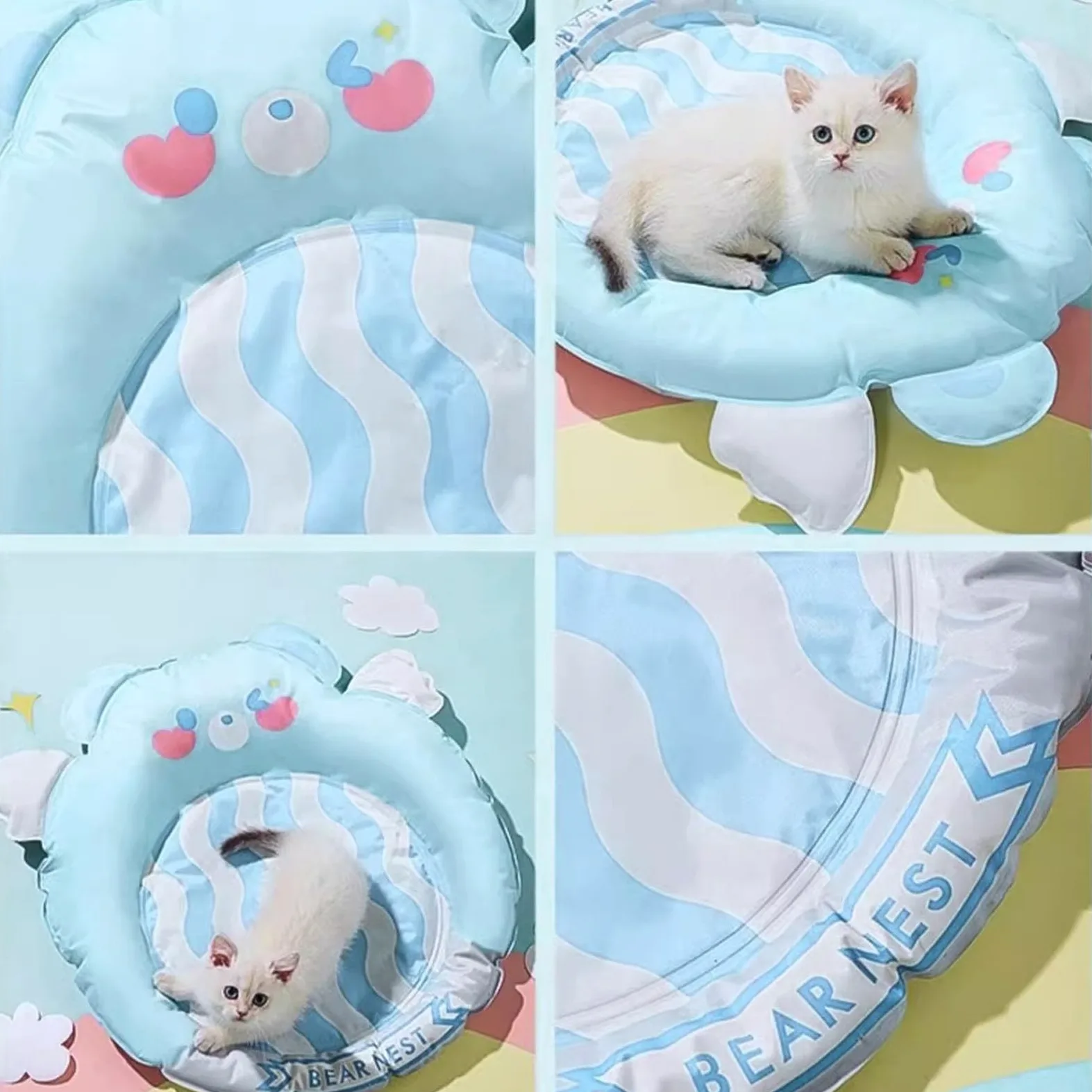 Alfombrilla de verano para mascotas, antideslizante, suave, duradera, relajante, favorece el sueño, almohadilla de refrigeración para perros y gatos (S)