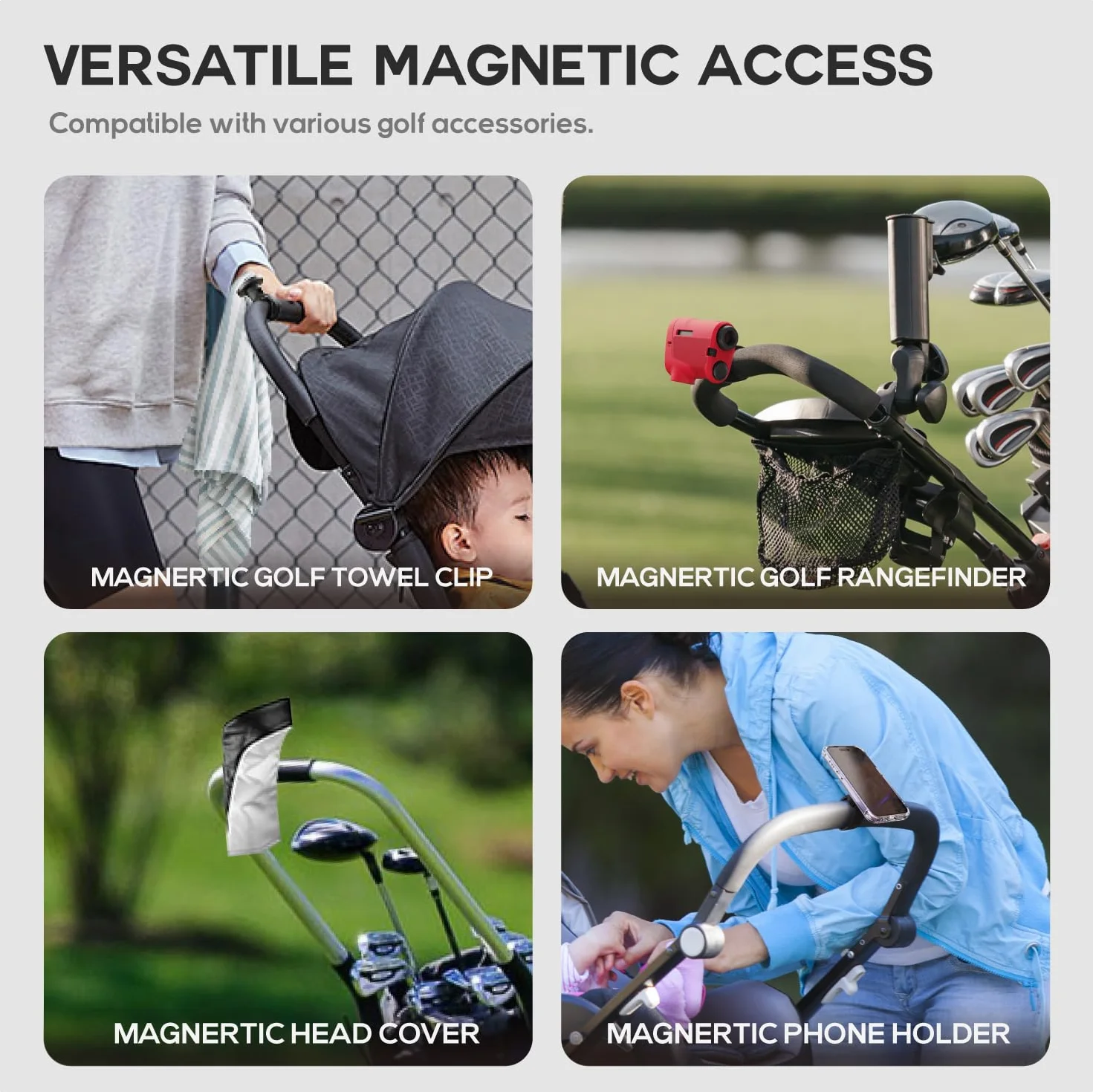 TUSITA Soporte Magnético para Telémetro Carrito de Golf Compatible con Magsafe