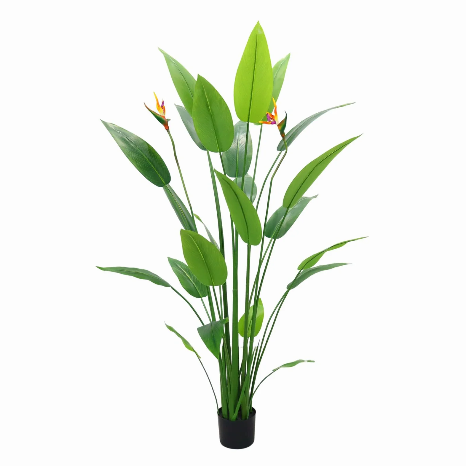 Zstar Planta Artificial de pájaro del paraíso de 160 cm, Gran árbol Tropical Artificial en Maceta con pájaros Falsos y 23 Hojas, Plantas Artificiales Grandes en Maceta para salón, casa, Oficina