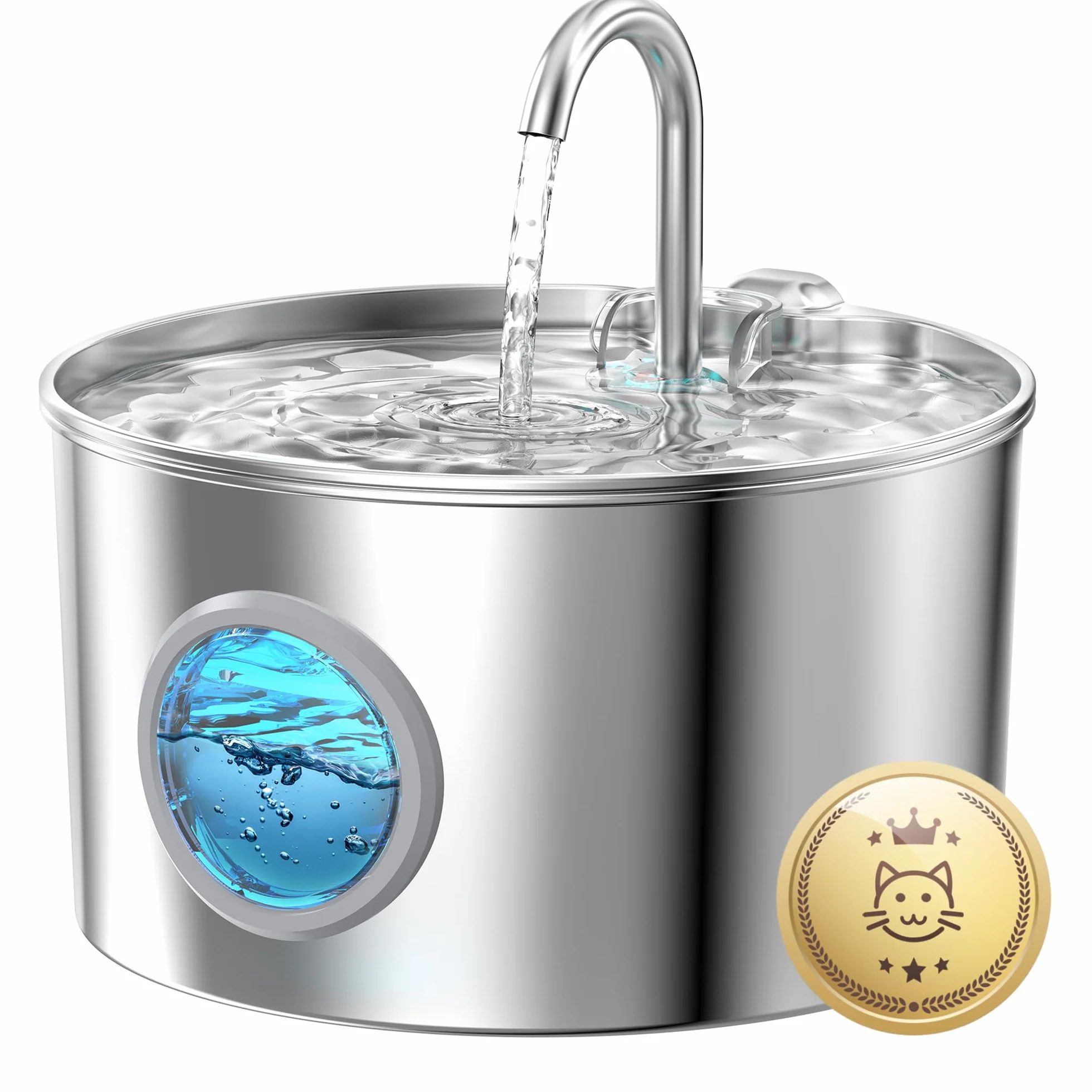 Fuente para Gatos Acero Inoxidable 2.2L Automática Silenciosa con Filtro