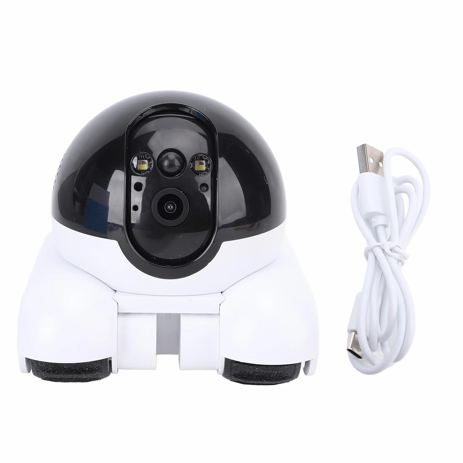 Tangxi Robot de Cámara de Mascotas, Cámara de Seguridad para el Hogar sobre Ruedas, Monitor Móvil de Doble Lente de Lente de 1080p, Control de Aplicaciones de Conversación y WiFi de 2