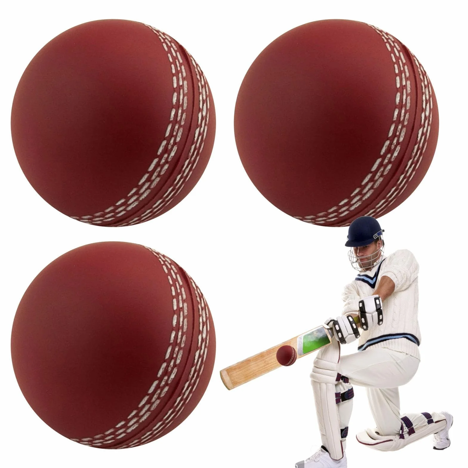 Viento Críquet Pelotas Entrenamiento Blandas para Interior y Exterior