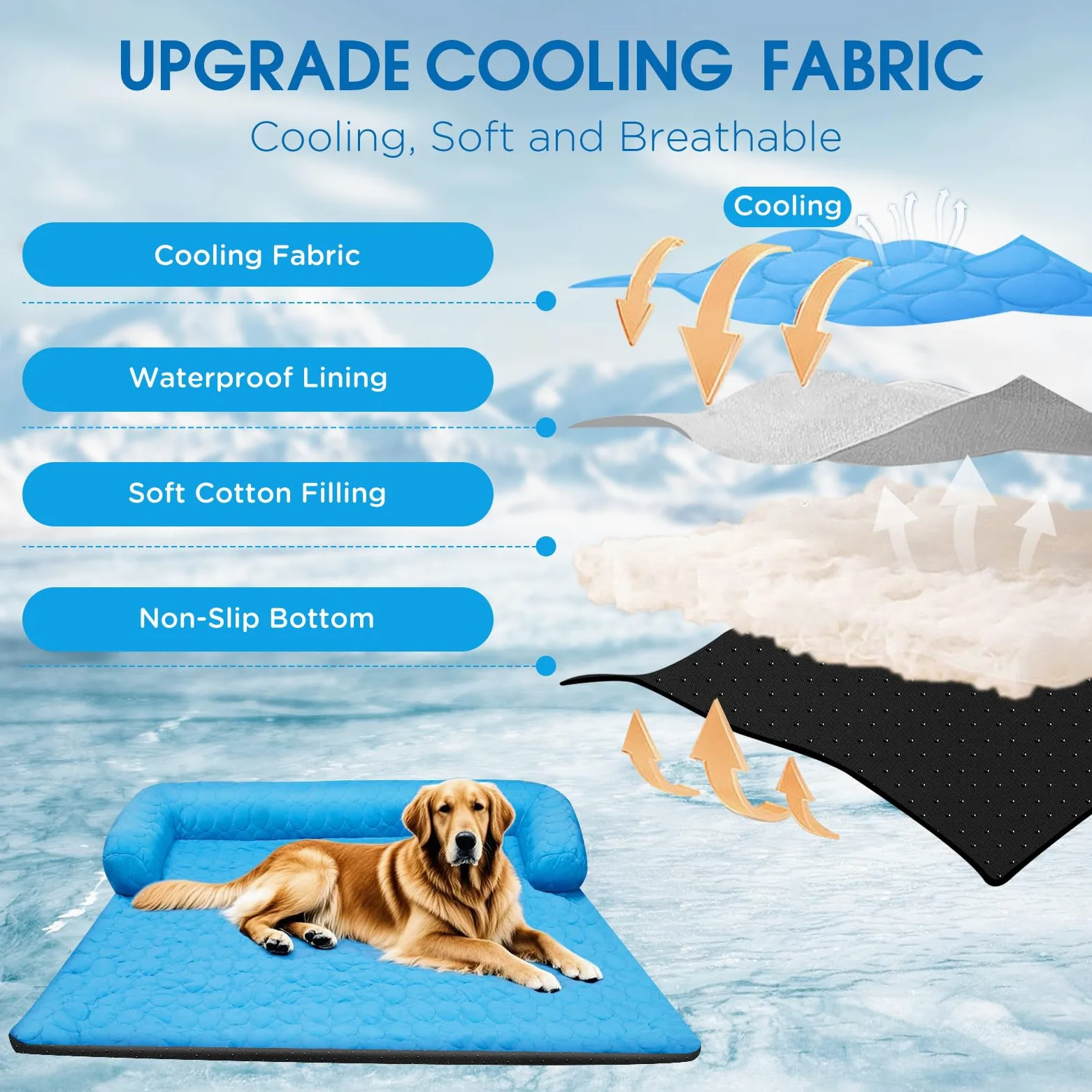 Sofá cama refrescante para perro, cama calmante para mascotas, funda impermeable para perros, lavable, tapete refrescante para gatos, manta protectora para sofá con parte inferior
