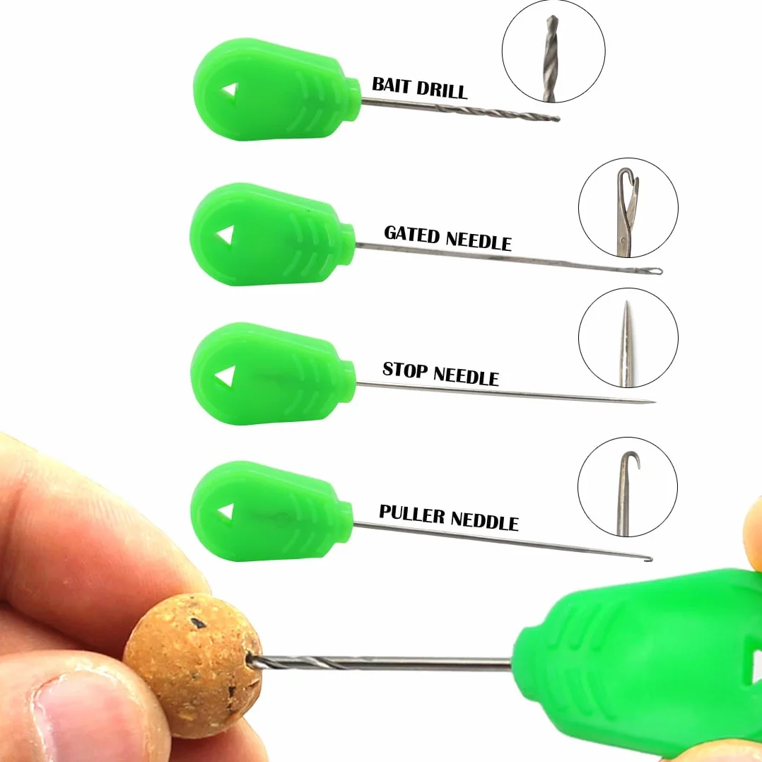 Set de 18 anzuelos para Pesca de Carpas, Aparejos de Pelo, Aparejos boilie con Tapones boilie