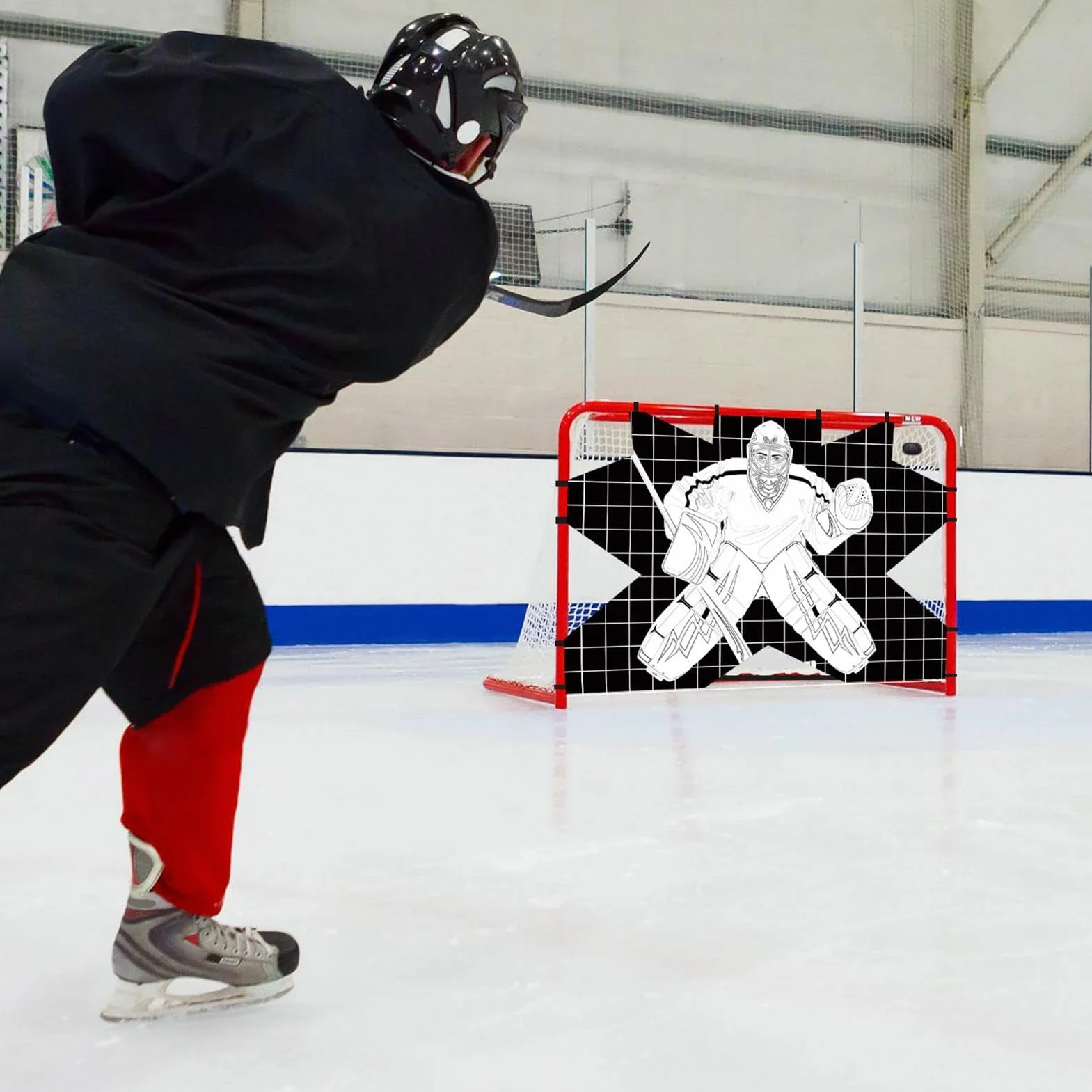 Objetivo de porteros de hockey callejero, red de entrenamiento de precisión