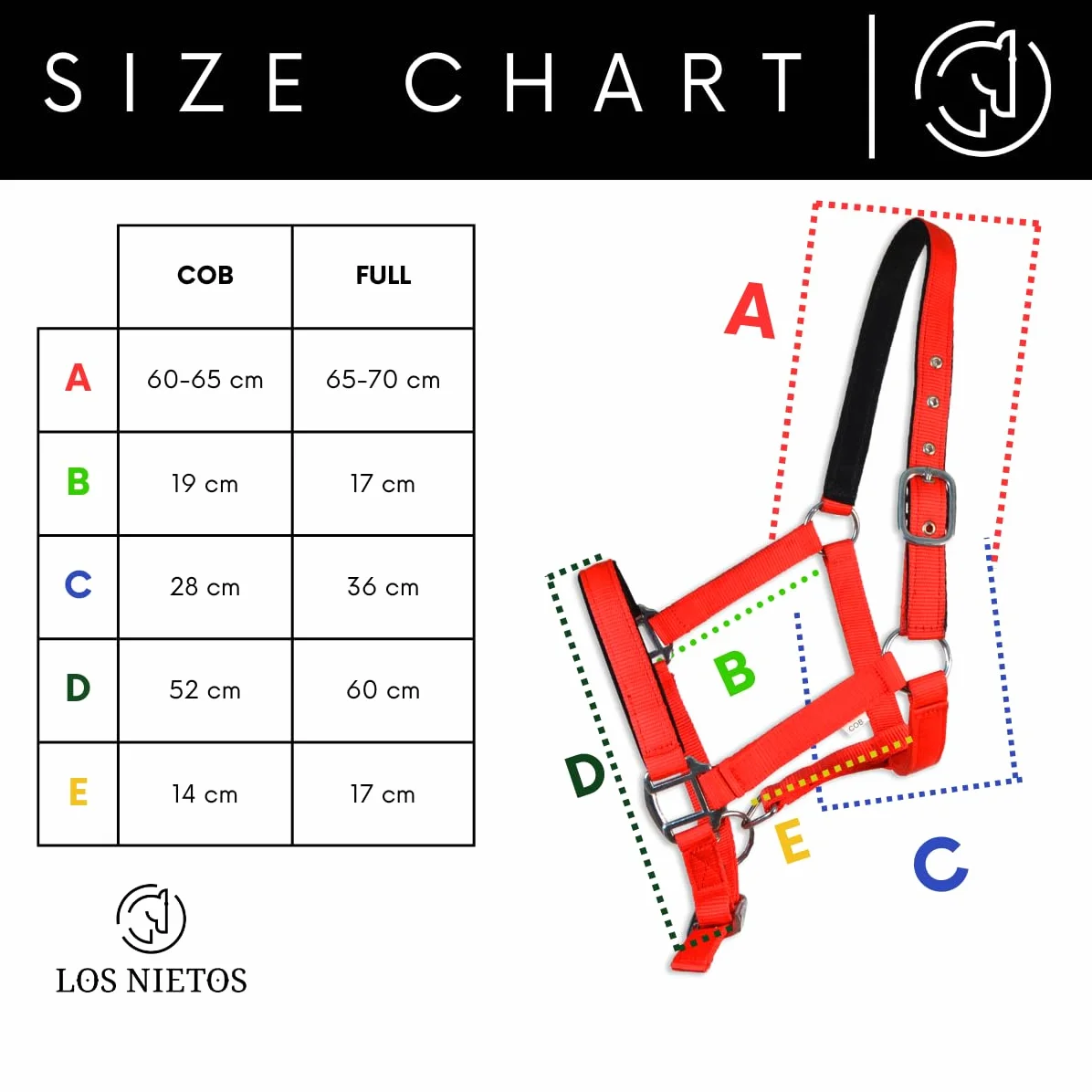 Cabezada Cuadra Eco Los Nietos Talla COB Color Rojo España Equipamiento Caballo